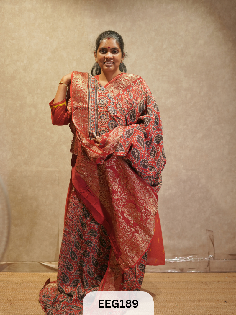 AJRAKH DOLA SILK SAREE