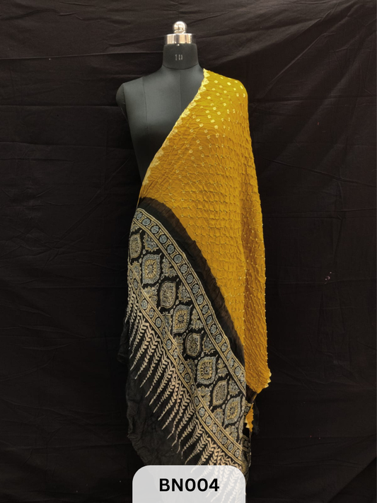 AJRAKH BANDHANI DANI EDGING DUPPATA