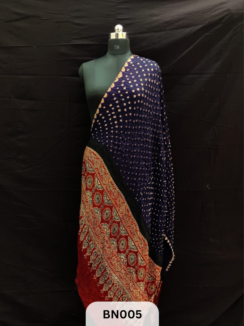 AJRAKH BANDHANI DANI EDGING DUPPATA