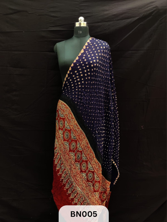 AJRAKH BANDHANI DANI EDGING DUPPATA