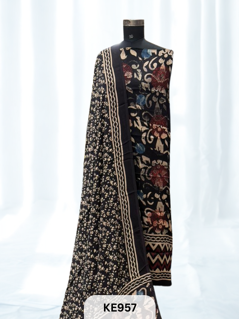 PURE AJRAKH MODAL SALWAR-NATURAL HANDBLOCK