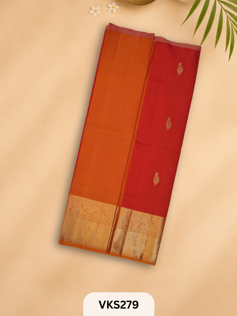 PURE KANCHIPURAM PATTU PAVADAI SET 5 - 10 YEAR