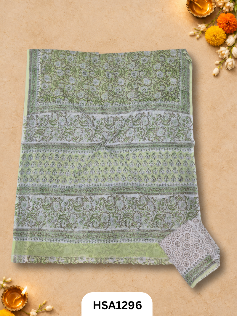 Hand block printed  Hand tye-dye  Lahriya Saree