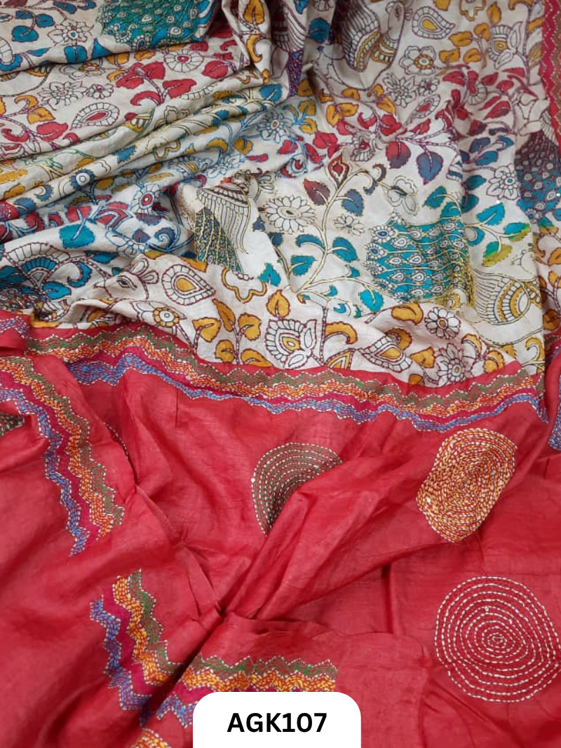 KALAMKARI HAND BLOCK PRINT SAREE