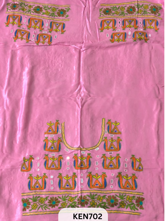 MASHRUSILK HAND AARIWORK UNSTITCHED BLOUSEPIECE