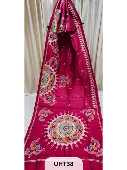 PURE MURSHIDABAD HANDPAINTED SAREE
