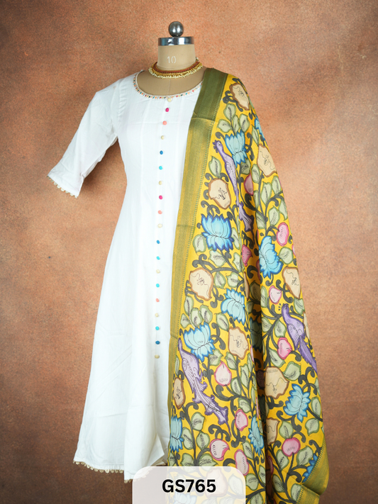 Pen Kalamkari Dupatta (Dupatta only)