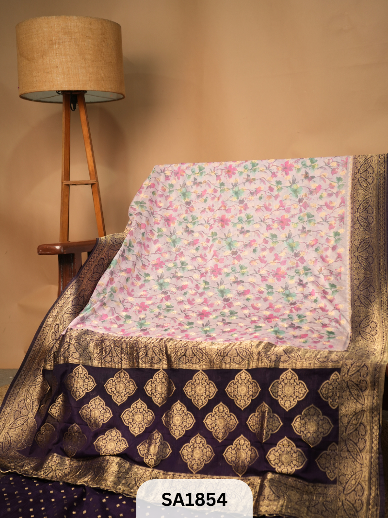 MYSORE PURE CHINNON CREPE RICH PALLU