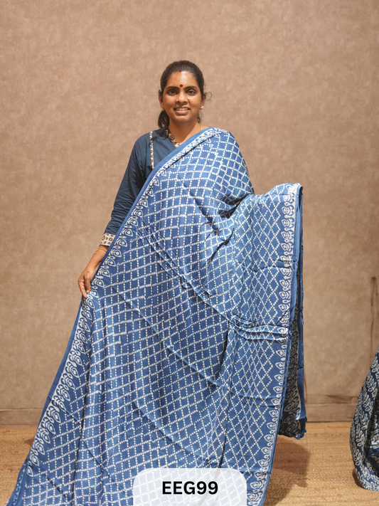 MODAL INDIGO SAREE