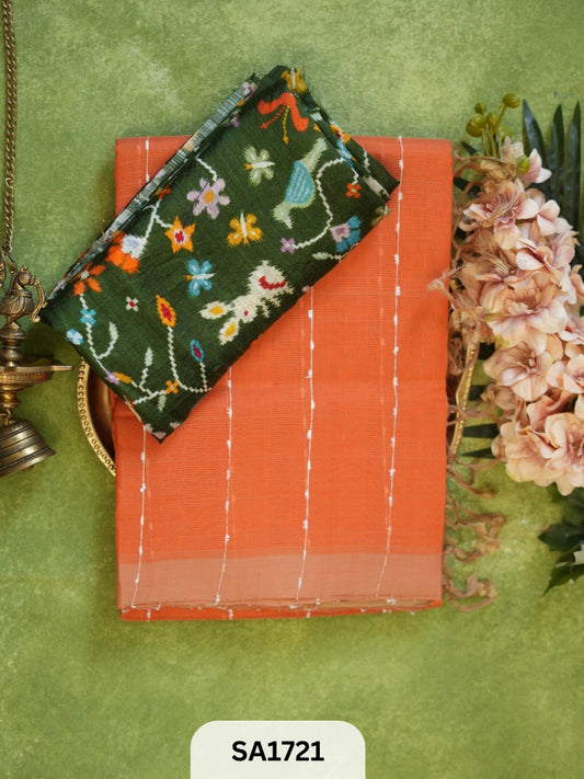 HANDLOOM MANGALAGIRI JUTE SILK + RAW SILK BLOUSE
