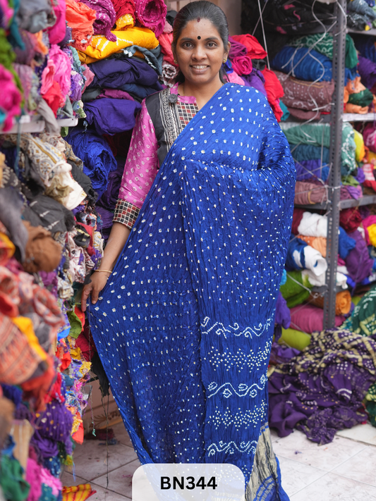 PLAIN MODAL GAJI HAND BANDHEJ - BEST BUY*