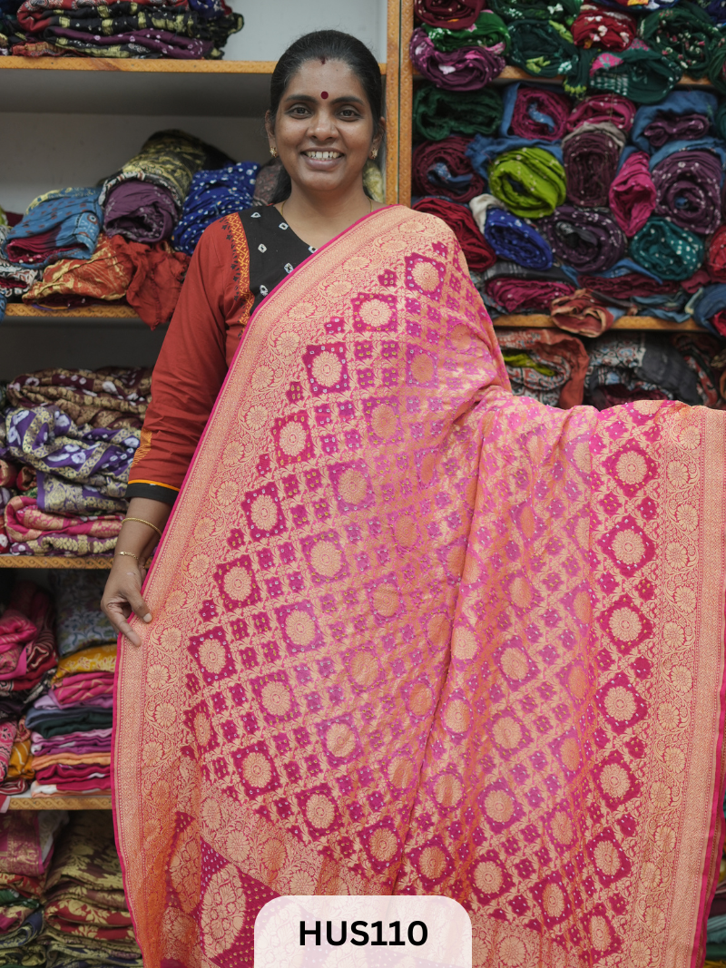 PURE KHADDI GEORGETTE DUPPATTA