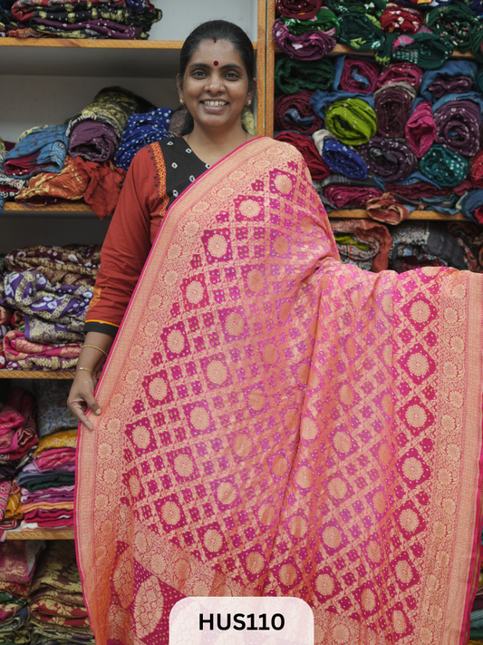 PURE KHADDI GEORGETTE DUPPATTA