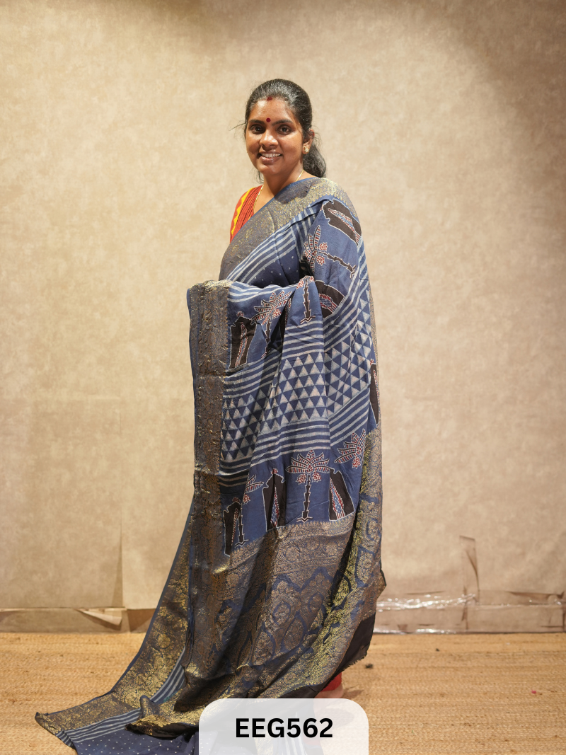 AJRAKH DOLA SILK SAREE