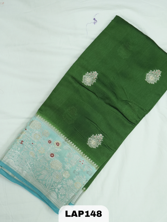 Banaras kora dupion silk saree