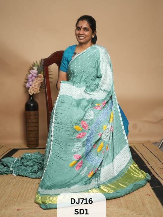 BANDHANI & AJRAKH MODAL SAREES | LAGDI PATTA | SHIBORI