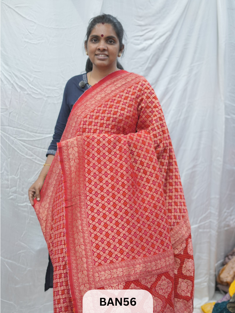 GEORGETTE WEAVING BANDHEJ SAREE