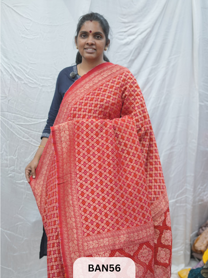 GEORGETTE WEAVING BANDHEJ SAREE