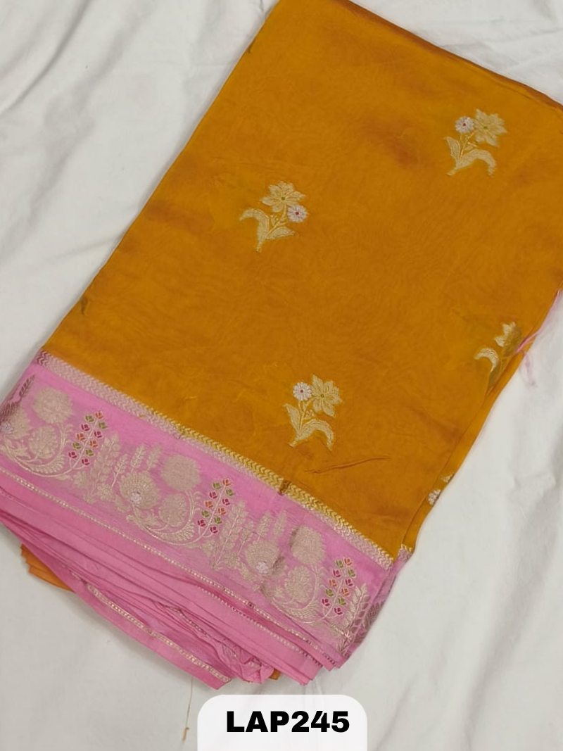 Banaras kora dupion silk saree