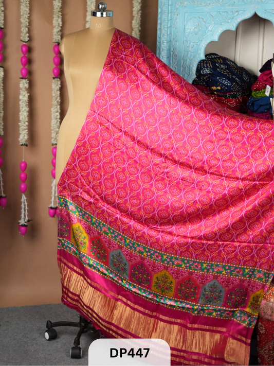 Gaji Silk with Lagidi patta Dupatta