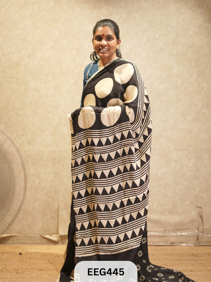 AJRAKH MODAL SAREE- RETRO