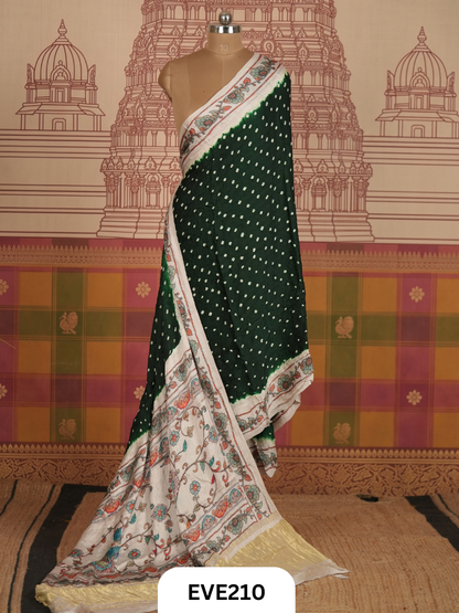 Modal Bandhini With Madhubani Fusion Saree