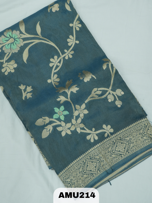 BANARAS RUSSIAN SILK SAREE WITH PRINTED