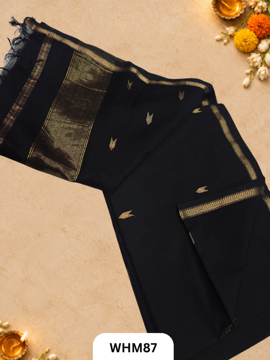 Maheshwari Handloom Small Border Butti Saree