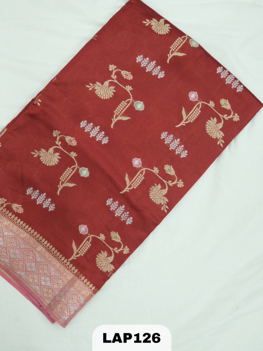 Banaras kora dupion silk saree