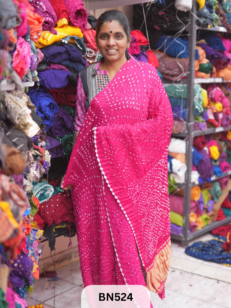 SEMI TISSUE WITH CHORAS DANI SAREE - LAGDI PATTA