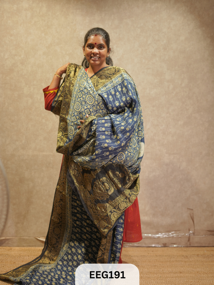 AJRAKH DOLA SILK SAREE