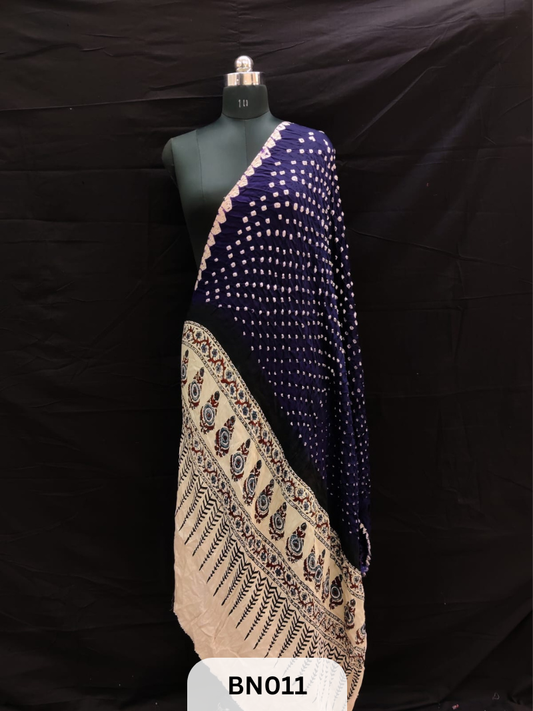 AJRAKH BANDHANI DANI EDGING DUPPATA