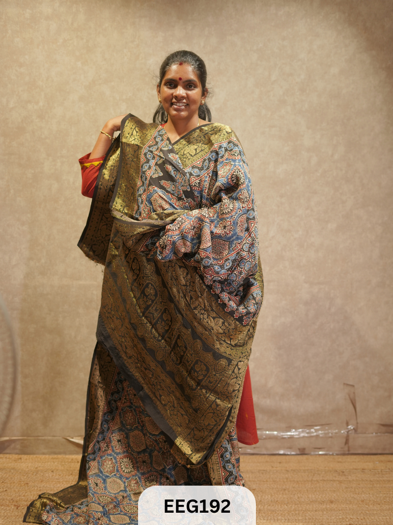 AJRAKH DOLA SILK SAREE