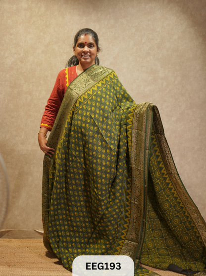 AJRAKH DOLA SILK SAREE
