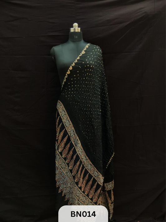 AJRAKH BANDHANI DANI EDGING DUPPATA