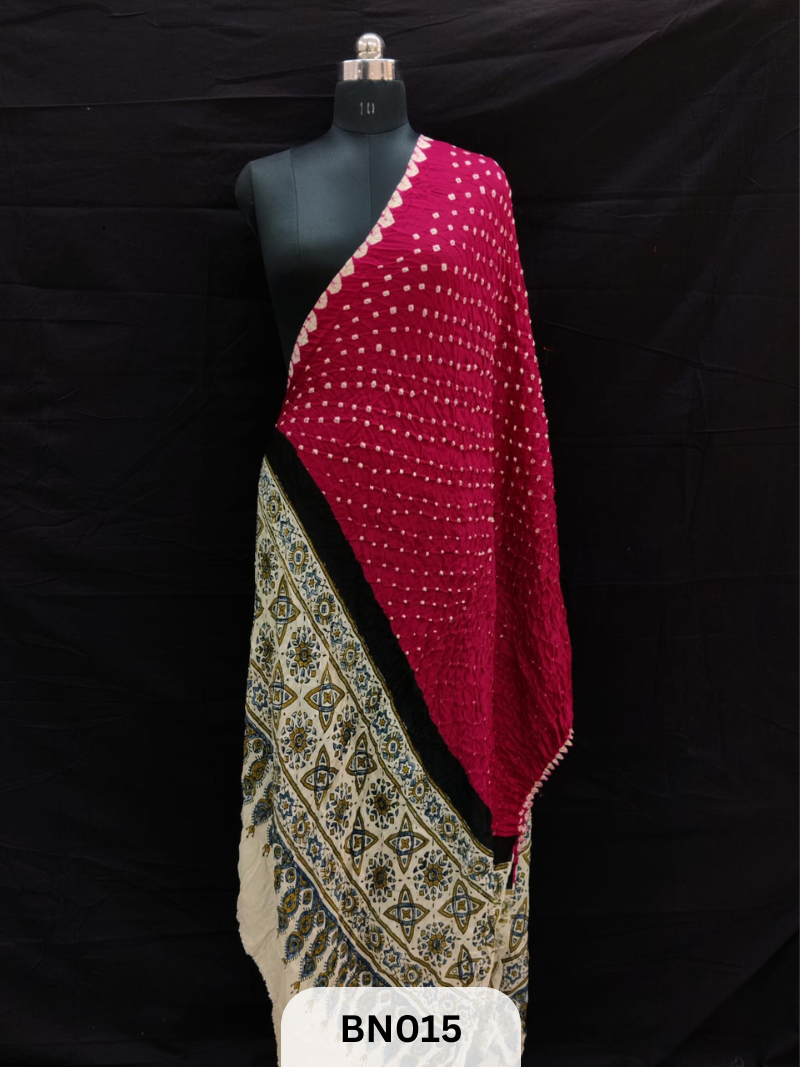 AJRAKH BANDHANI DANI EDGING DUPPATA