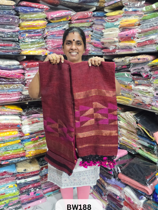 PURE 100 COUNT LINEN JAMDHANI HANDLOOM |TOP |DUPATTA