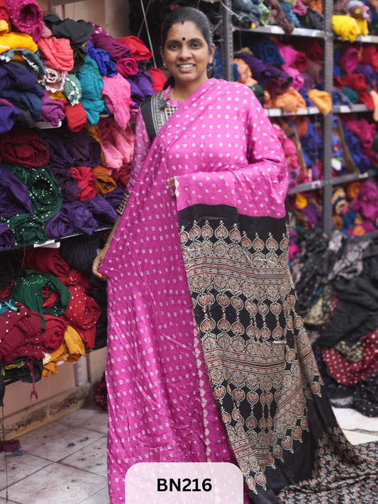 AJRAKH BANDHEJ SAREE - BEST BUY