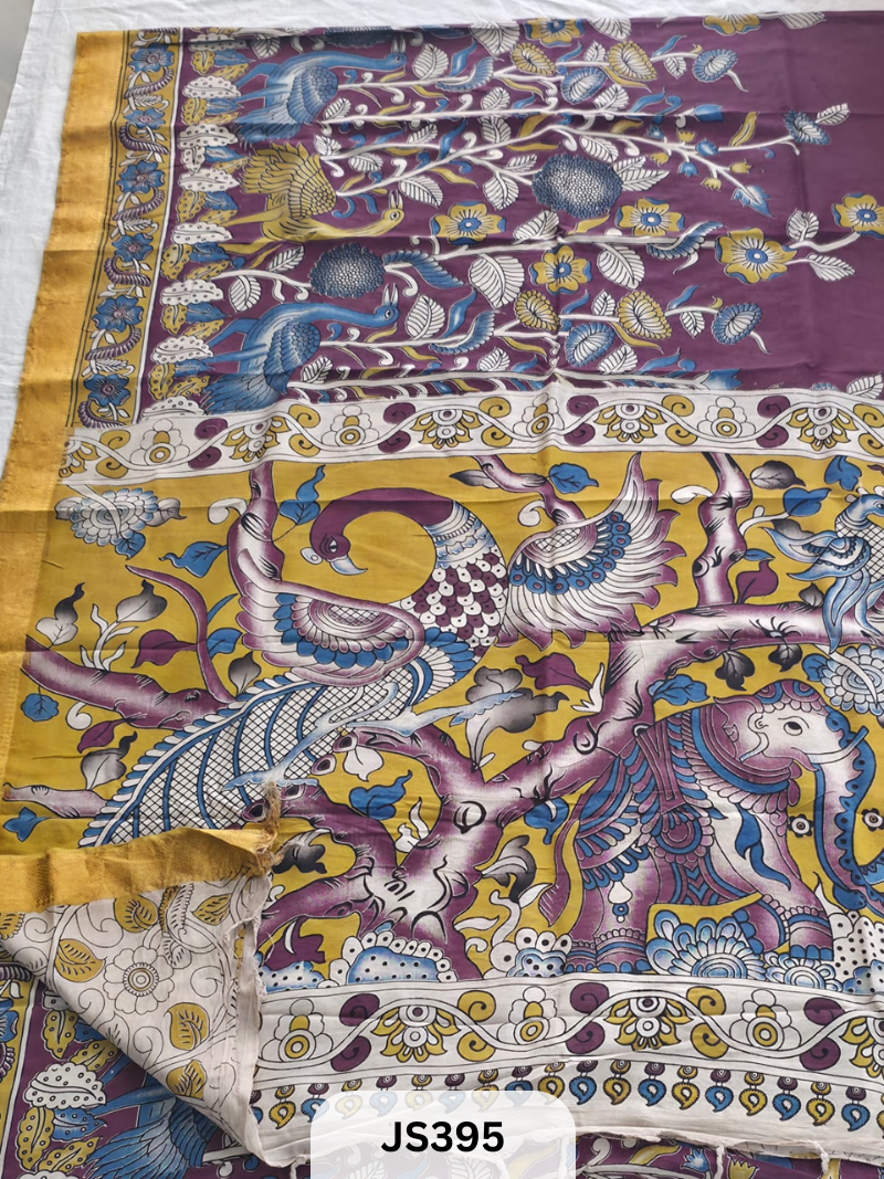 PURE NATURAL KALAMKARI CHENNURI SILK