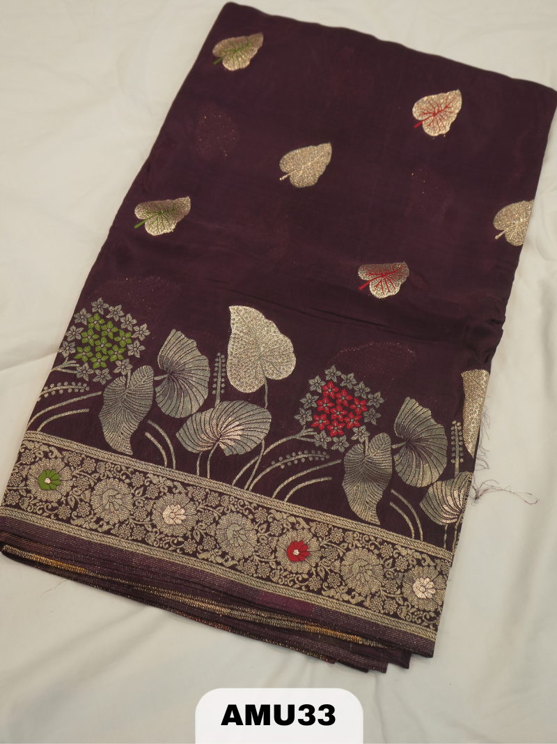 PREMIUM ORGANZA SILK SAREE WITH BORDER