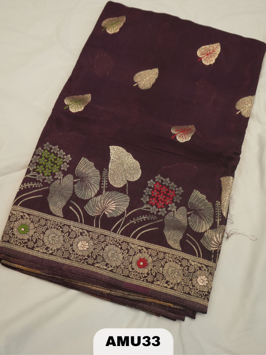 PREMIUM ORGANZA SILK SAREE WITH BORDER
