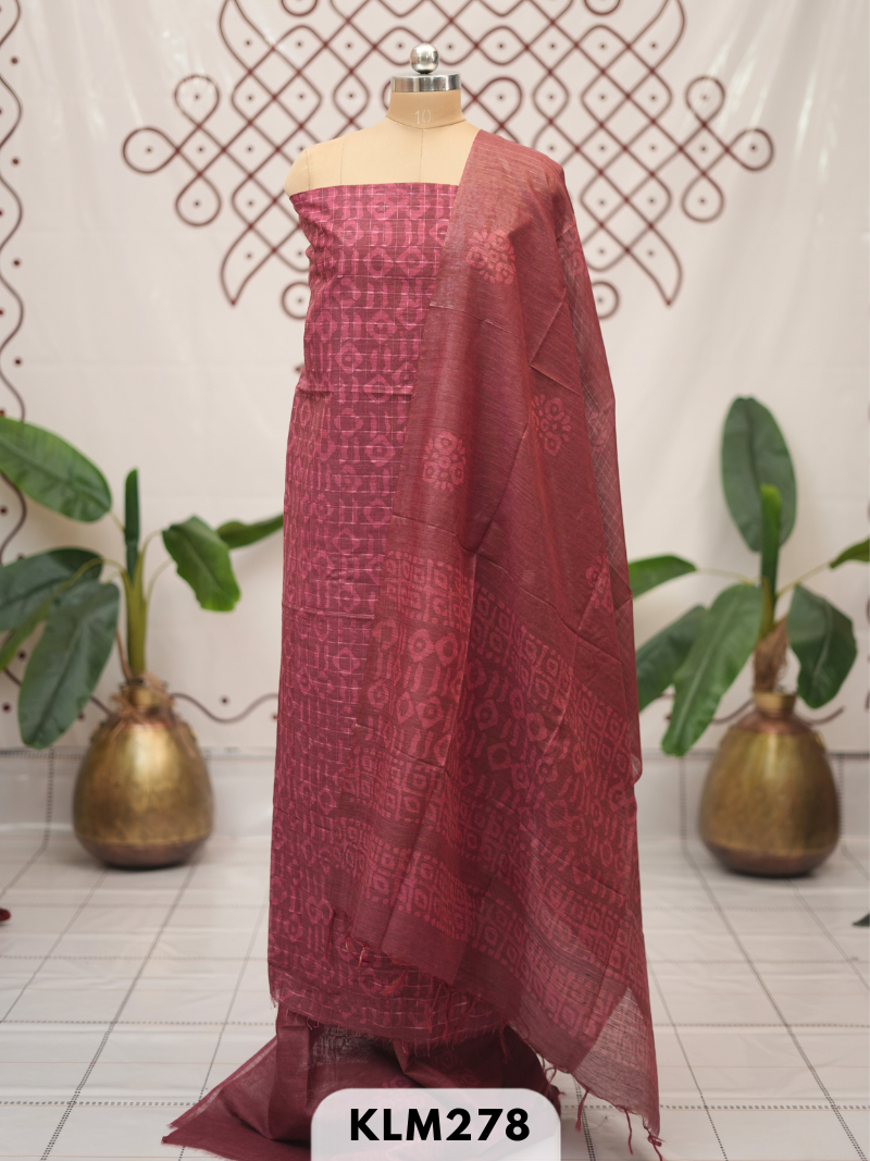 Bhagalpur Semi Tussar 3 pcs salwar set