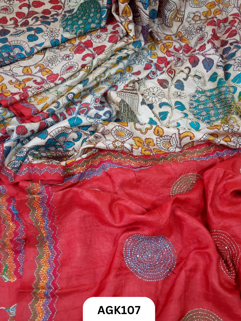 KALAMKARI HAND BLOCK PRINT SAREE