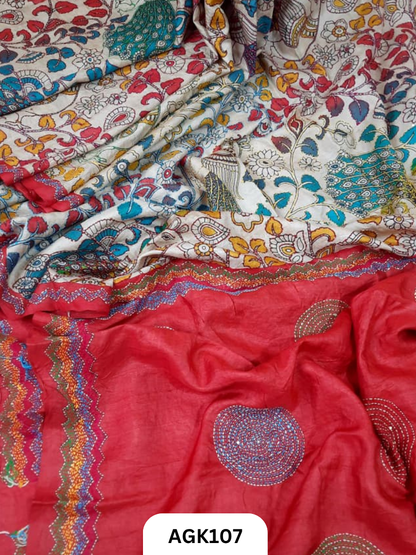 KALAMKARI HAND BLOCK PRINT SAREE