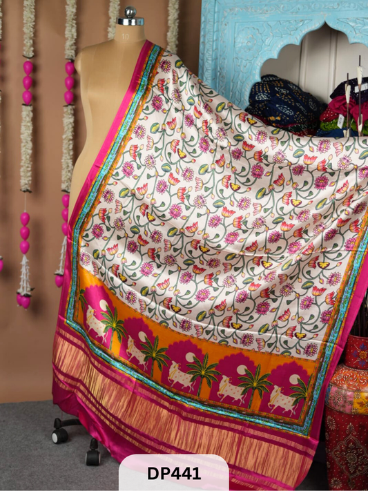 Gaji Silk with Lagidi patta Dupatta