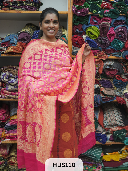 PURE KHADDI GEORGETTE DUPPATTA