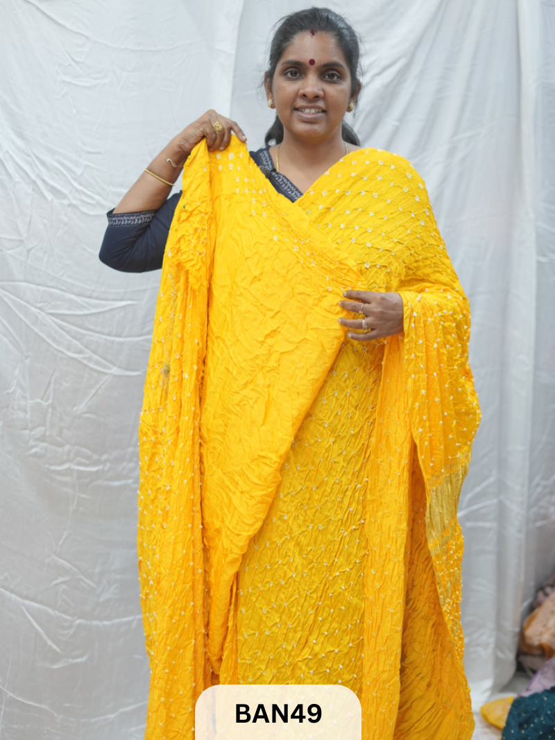 SEMI GAJI BANDHANI GHARCHOLA PALLU