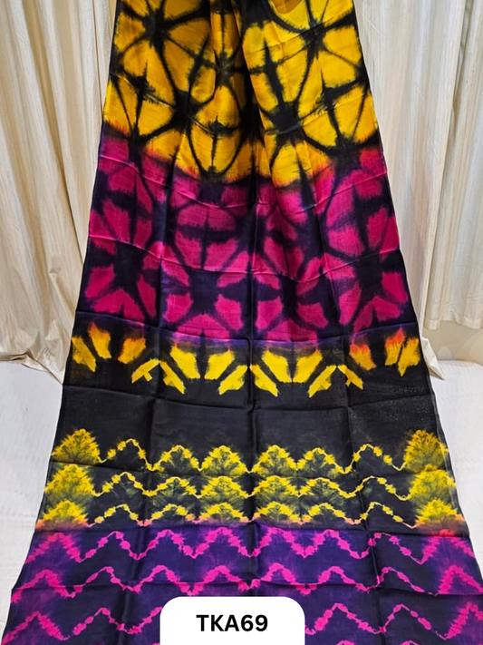 Pure Bishnupuri Silk - Shibori work saree