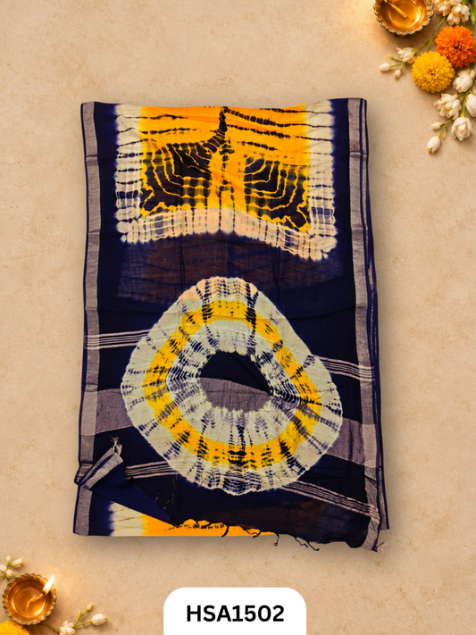 Kalamkari Hand Block Printed Soft Linen With Blouse
