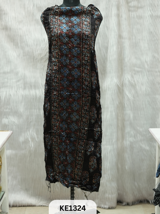 VELVET AJRAKH HANDBLOCKPRINT - 2.5MTR TOP